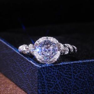 925 stamped 3.8karat Swarovski element Cz engagement halo ring